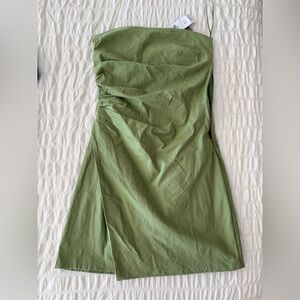 Abercrombie & Fitch Strapless Olive Green Dress